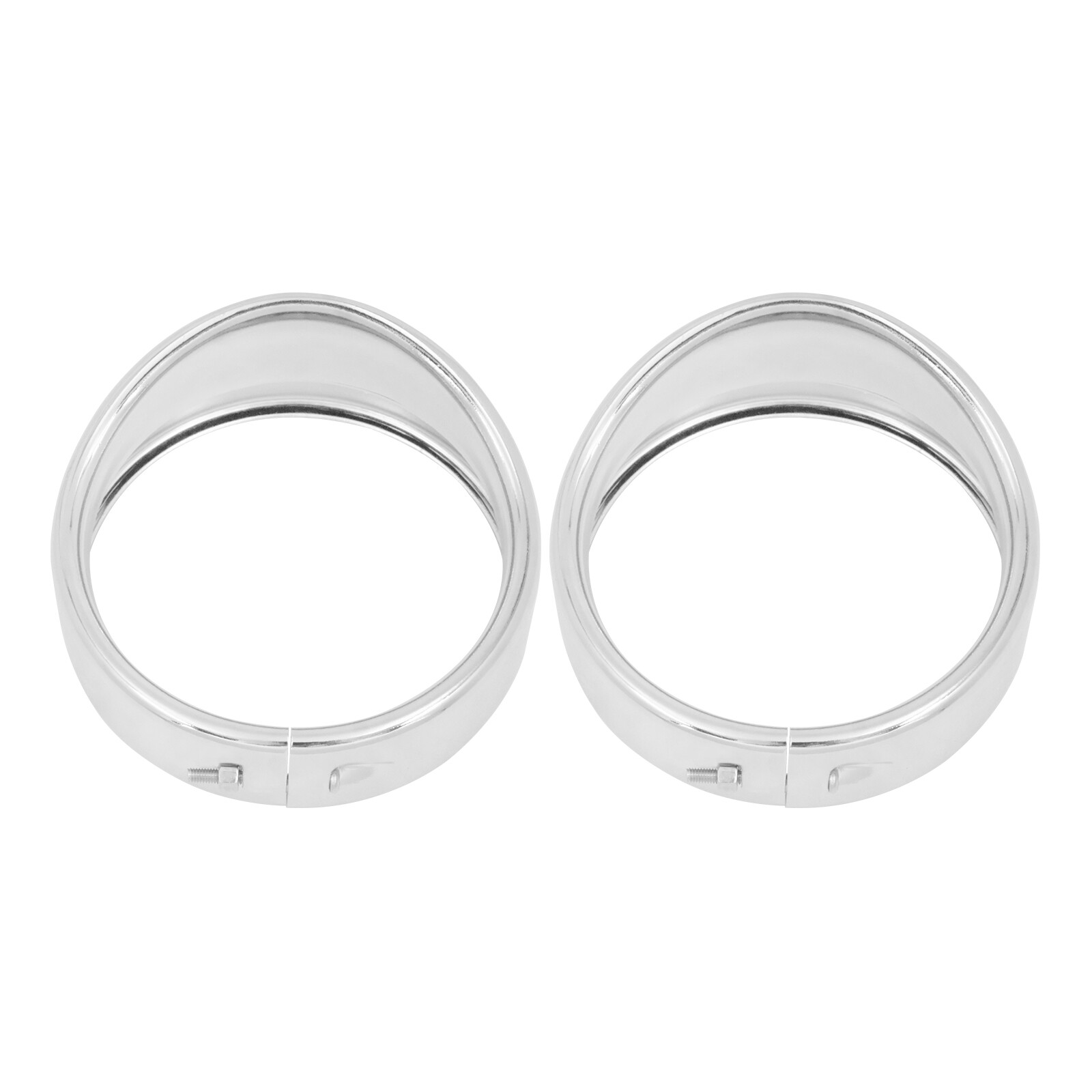 4.5” Chrome Auxiliary Fog Light Trim Visor Ring Fit For Harley Touring Softail