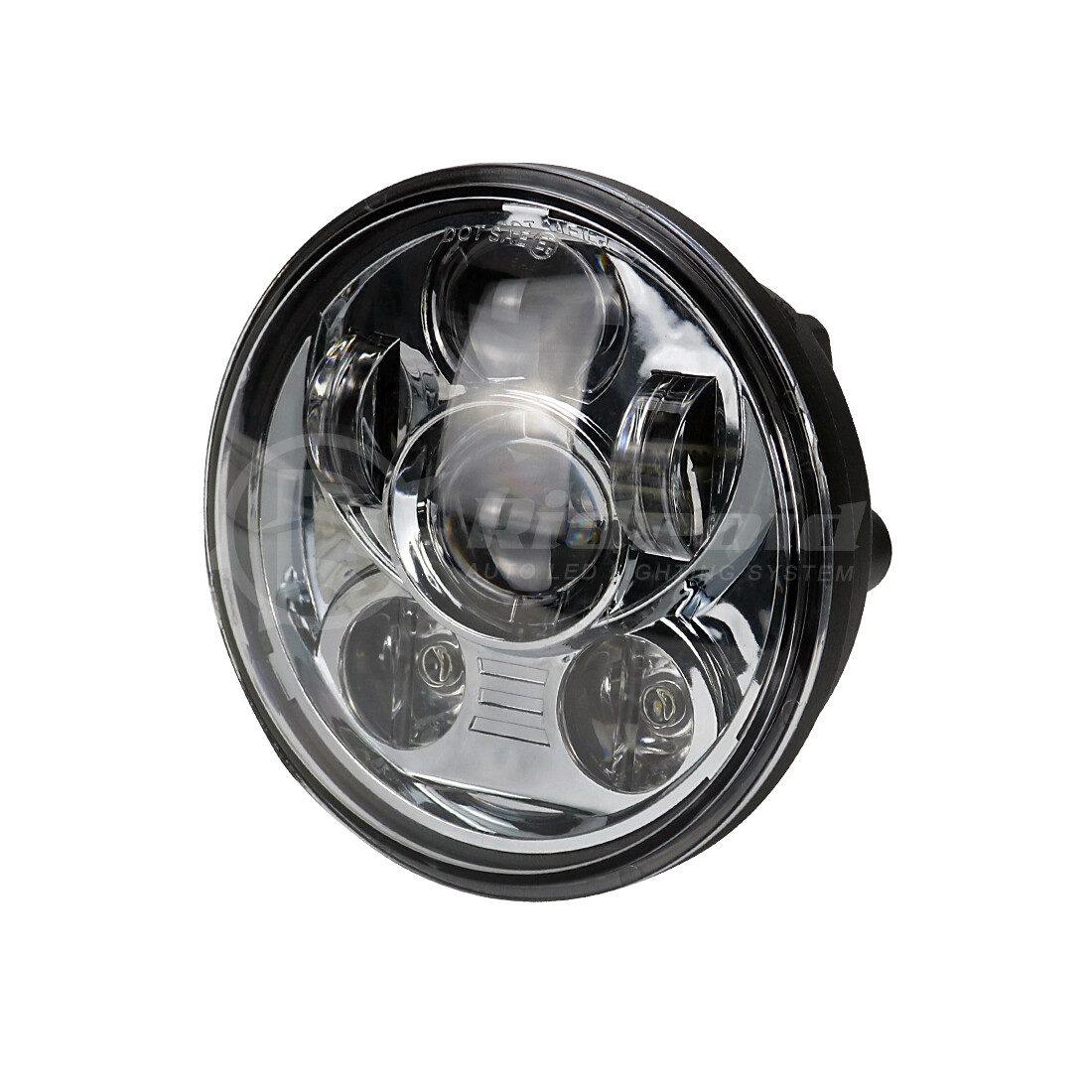 Chrome 5-3/4″ 5.75” LED Headlight High/Low Beam For Dyna Sportster XL 883 1200
