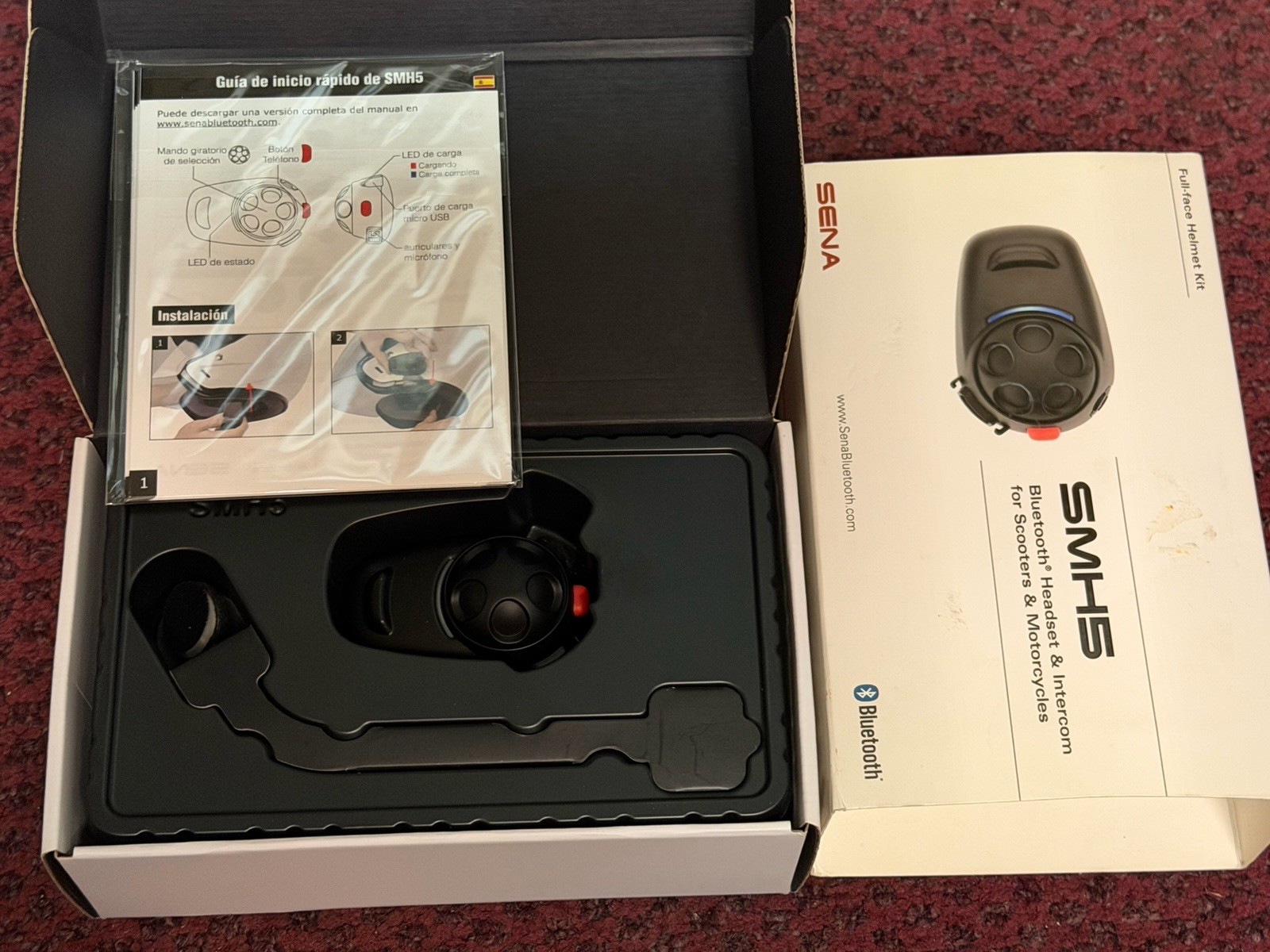 SENA SMH5 Motorcycle Bluetooth Communication System | Dual | Black