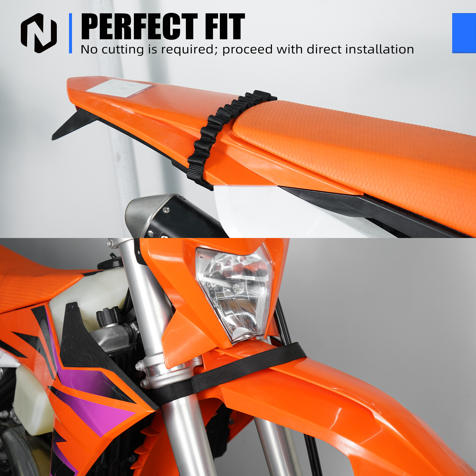 Front Rear Lift Pull Straps Set For Husqvarna TE FE 150 250 300 350 450 501 2024