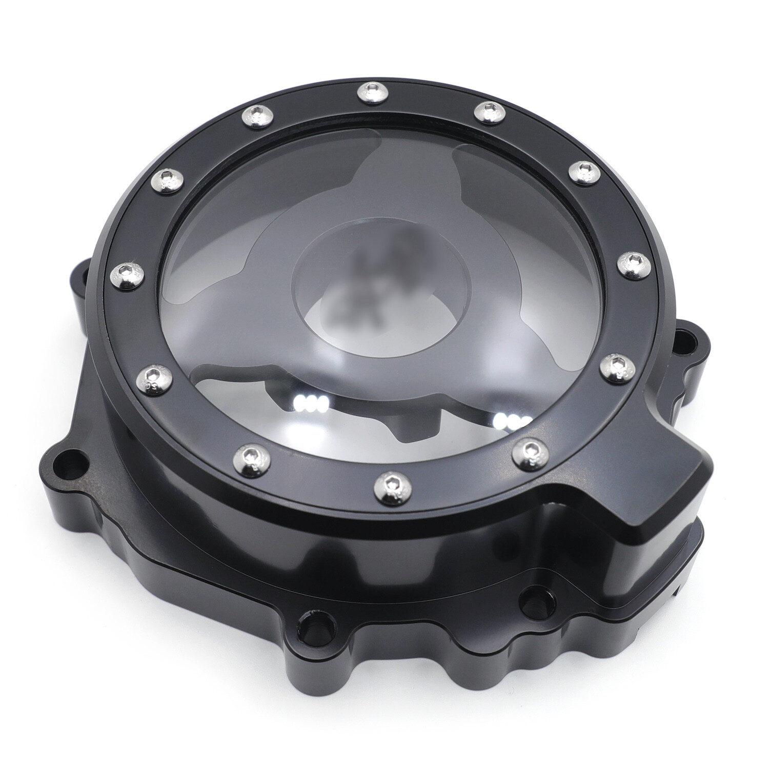 Black Clear Engine Stator Cover Crankcase Left For 2007-2023 Kawasaki ZX-6R Ninj