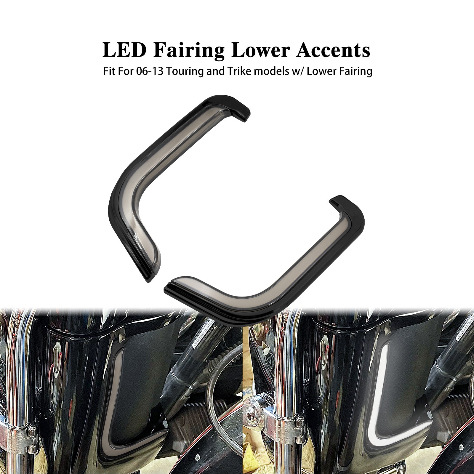 LED Fairing Lower Accent Turn Signal Light For Harley Touring Road Glide 06-13