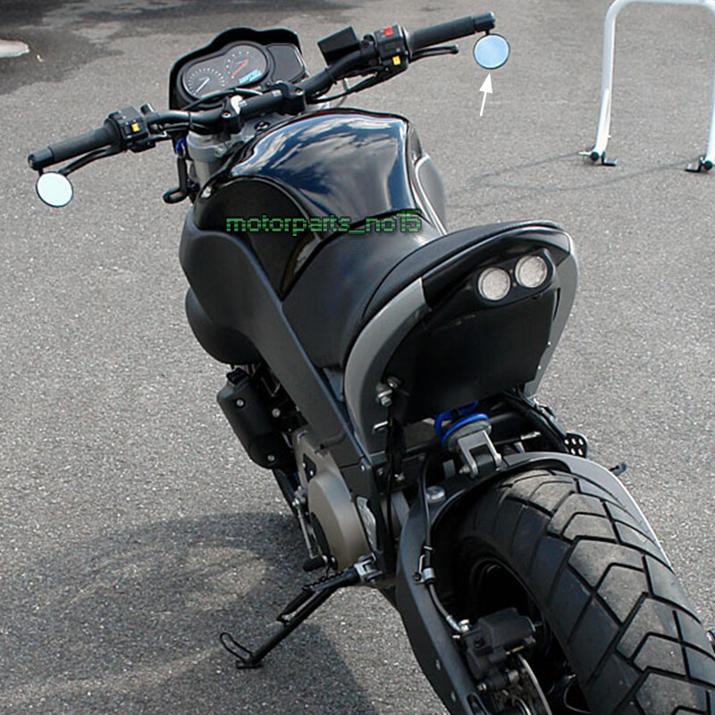 3″ Round 7/8″ Handle Bar End Side Mirrors Black For Motor Naked Buell XB9S XB12S