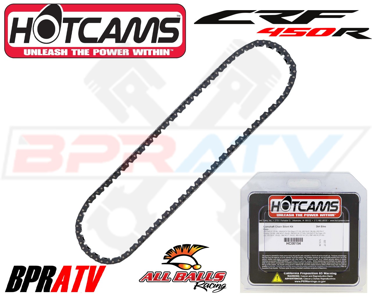 17-25 Honda CRF450R CRF 450R OEM Extreme Heavy Duty Hotcam Hot Cam Timing Chain