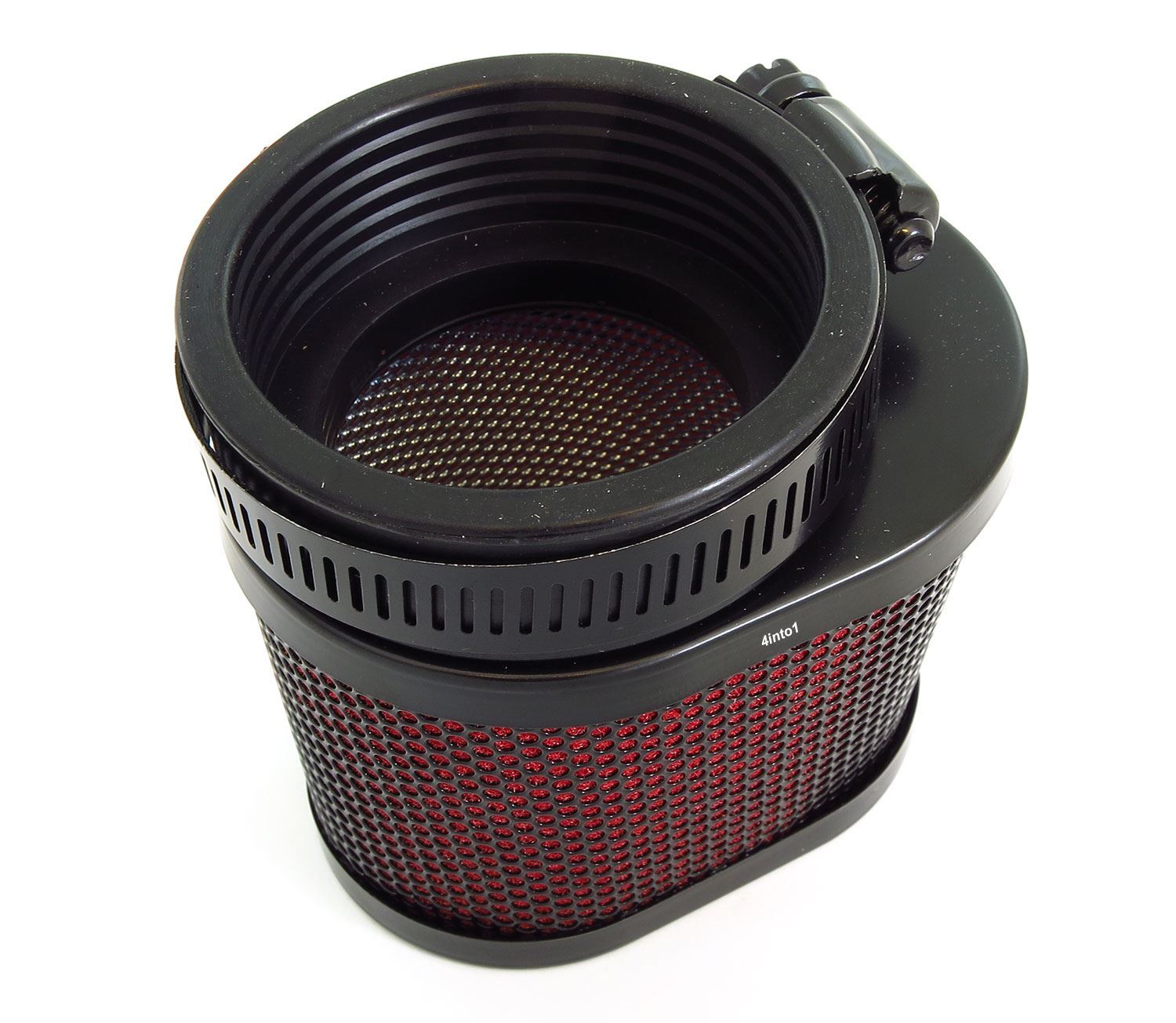 Set of 2 Black & Red Oval Air Filters – 54mm – Honda CB/CM400/450 CX/GL500/650