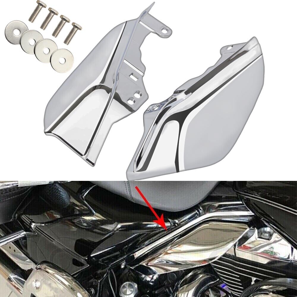 Mid-Frame Air Deflector Heat Shield Chrome For Harley Electra Glide Road Glide