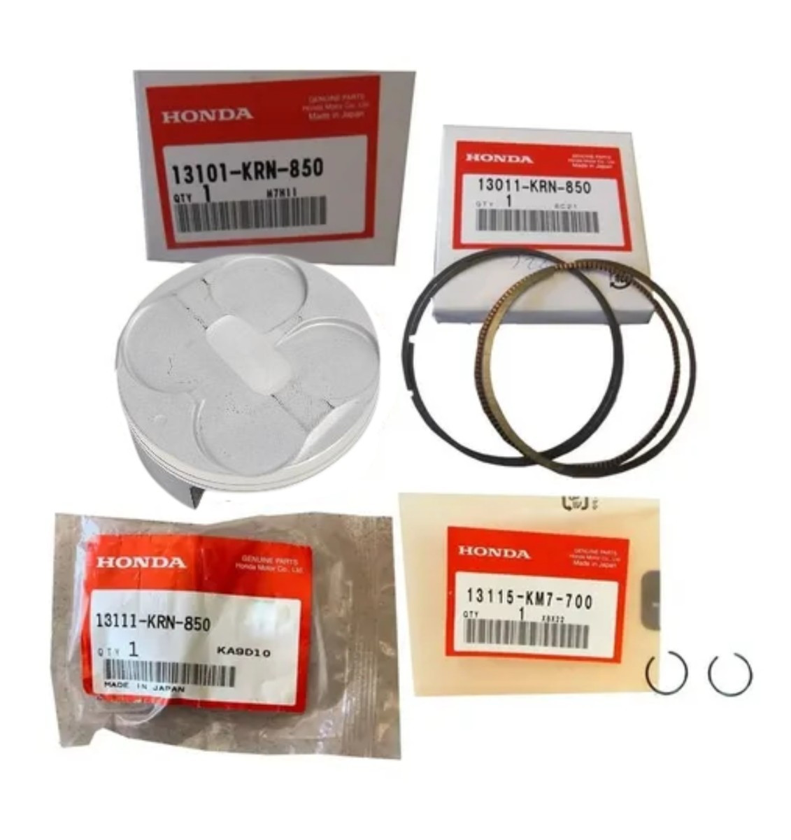 Honda OEM Piston Kit Set CRF250R 06-07 CRF250X 07-17 13101-KRN-850 13011-KRN-850
