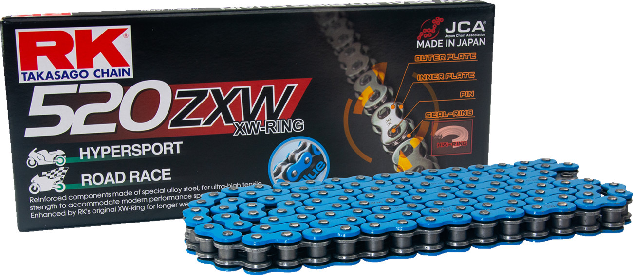 RK – 520 ZXW Drive Chain 120 Links Blue | BB520ZXW-120