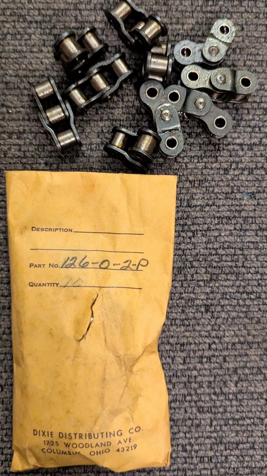 Vintage Harley Davidson Chain Repair Link ASA-126-0 NOS Dixie Distribution 10PK