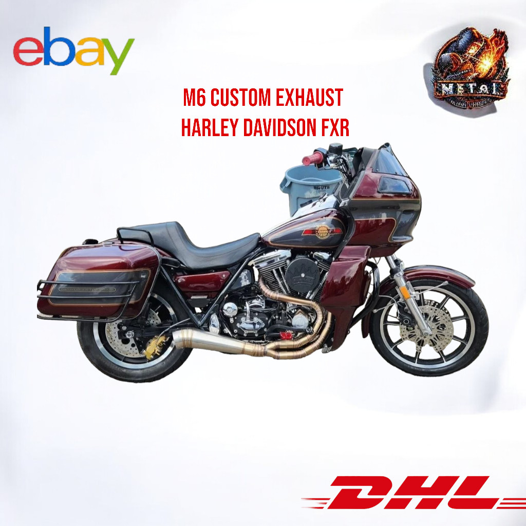 M6 Custom Exhaust System 2 Into 1 For 1986-1994 Super Glide FXR Middle Control