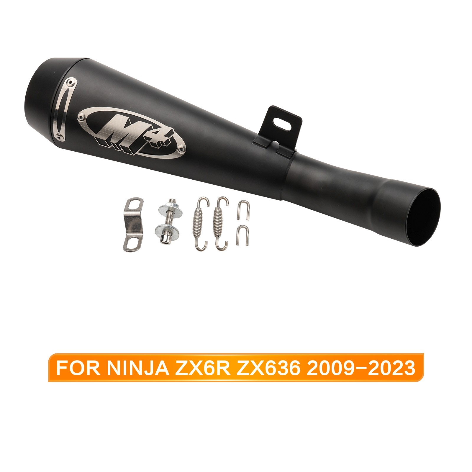 Slip On Exhaust System Muffler Tail Pipe For Kawasaki Ninja ZX6R ZX636 2009-2023
