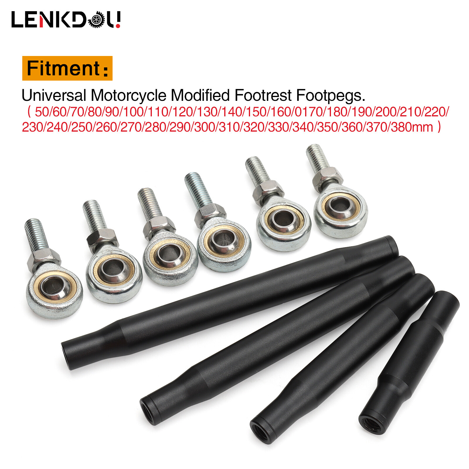 50mm-380mm Gear Shift Linkage Lever Black For Harley Modified Footrest Footpegs