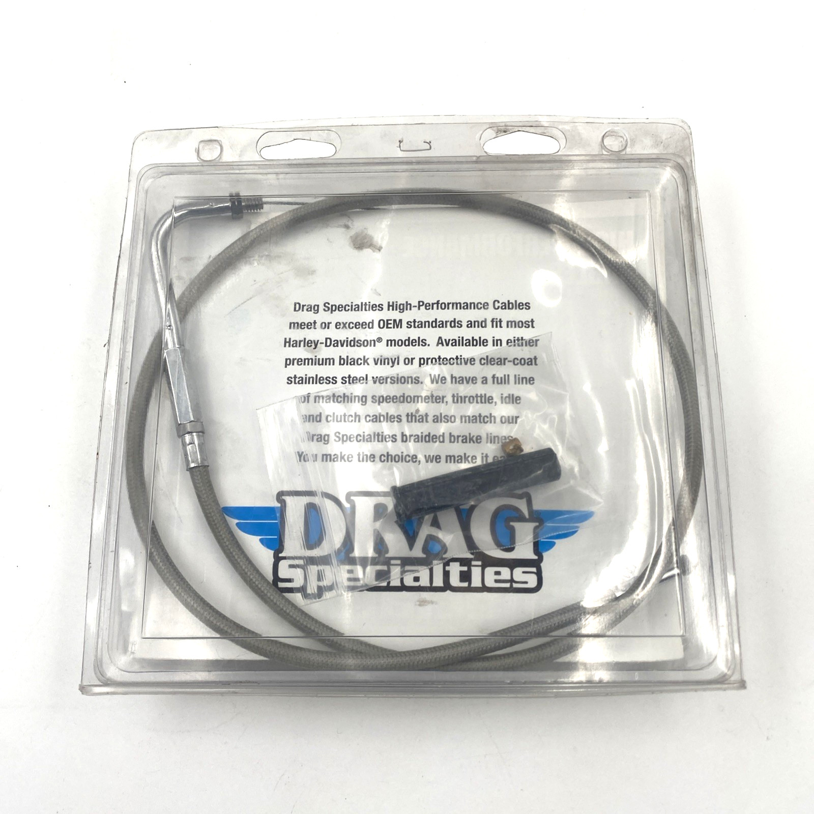 Drag Specialties – 5330300B – Braided Throttle Cable, 33in. 71-80 Harley FX FL