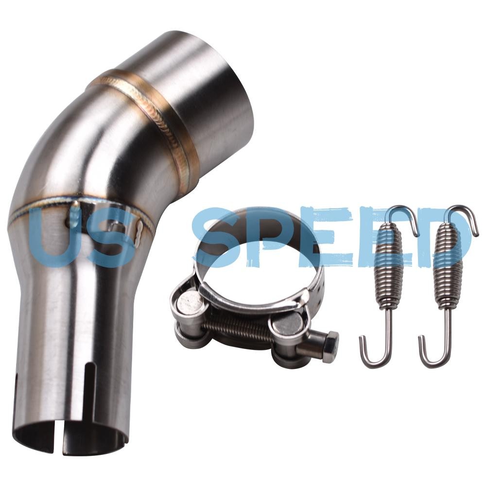 For Yamaha YZF R3 R25 MT-03 Motorcycle Exhaust Mid Link Pipe Clamp-on Tube 51MM