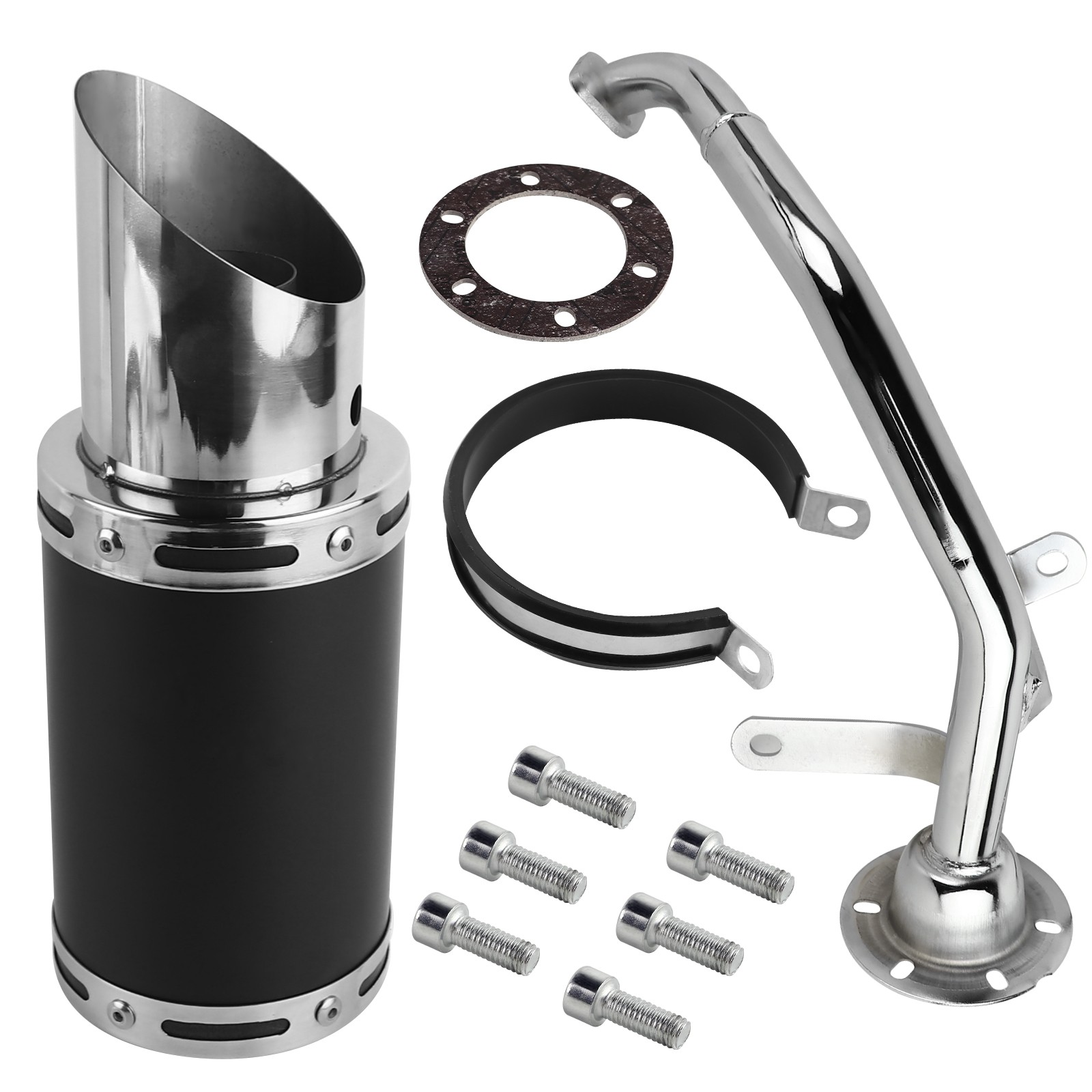 Scooter Short Performance Exhaust System For GY6 150cc 4 Stroke Scooter Parts