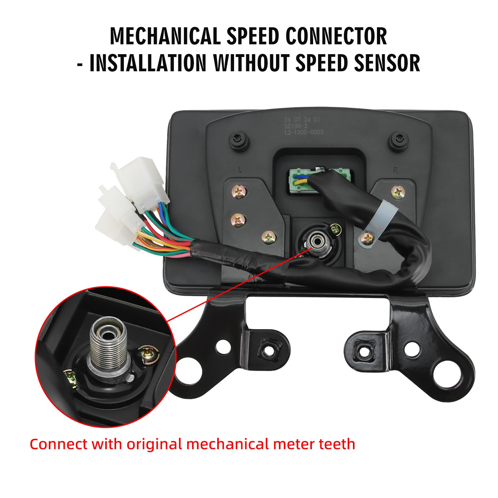 Motorcycle Speedometer Cluster Mechanical Digital LCD w/ MPH Tach Odo Gauge Volt