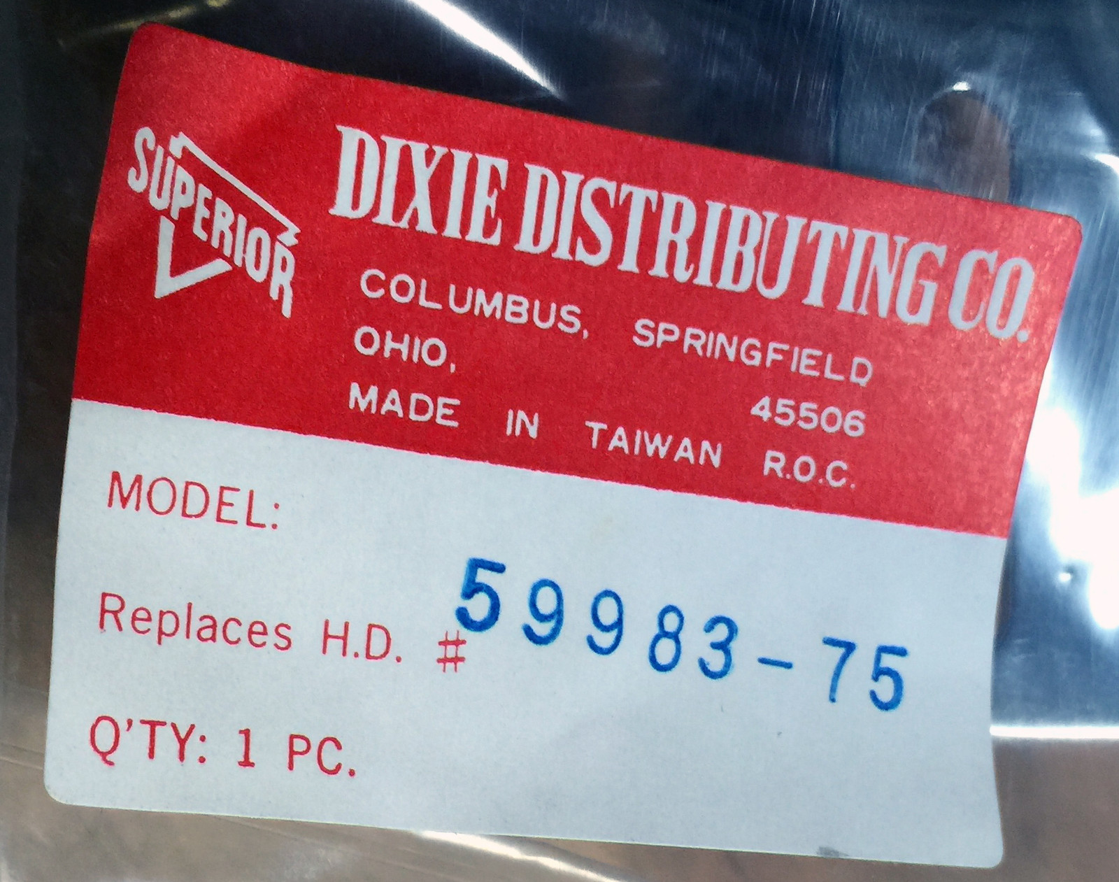 59983-75 Harley Davidson Chrome License Plate Bracket Sportster Super glide FXR