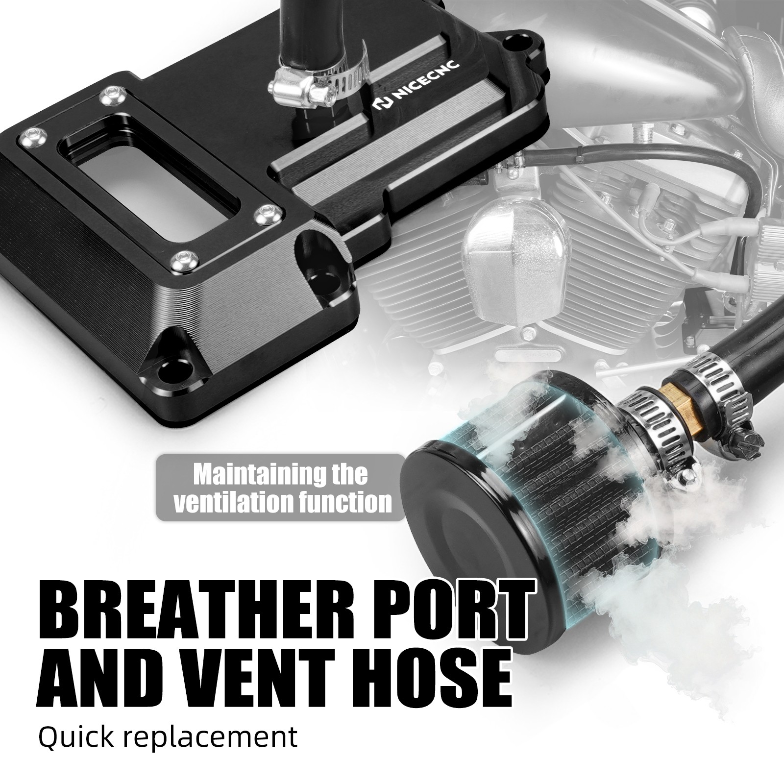 NICECNC Transmission Top Cover Kit For Harley M8 Road Glide Custom FLTRX 2010-13