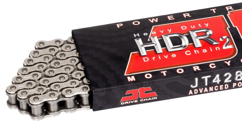 JT 428 HDR Heavy Duty Drive Chain 104 Links Natural Steel