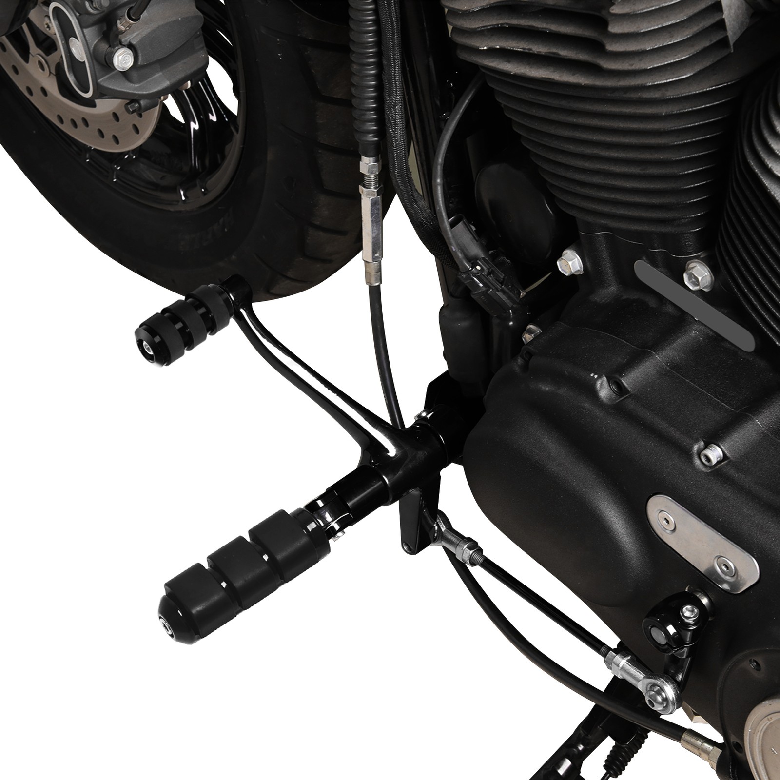Anti Vibration Rubber Footpeg Fit For Harley Dyna Wide Glide Street Bob Softail