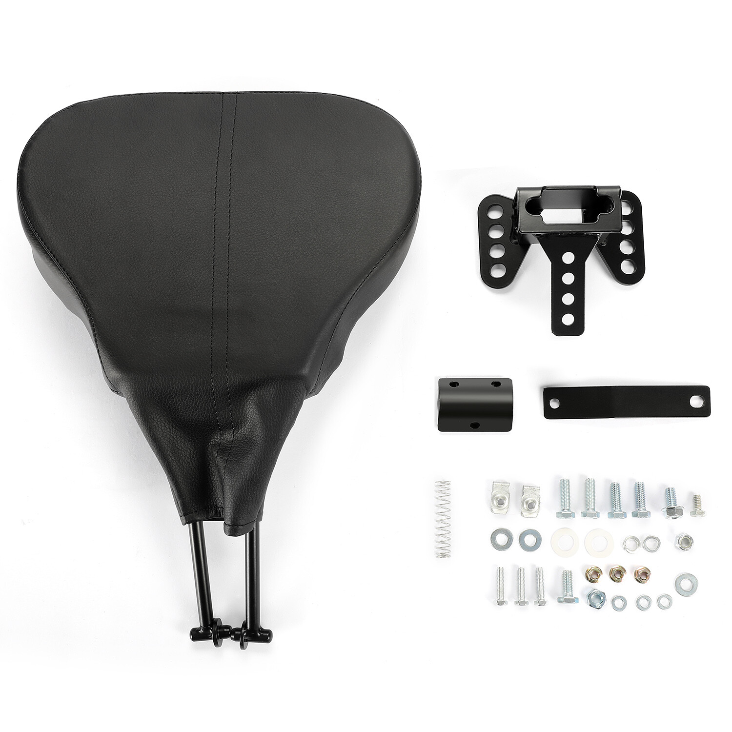 Black Adjustable Driver Rider Backrest For 2009-2023 Harley Touring quick attach