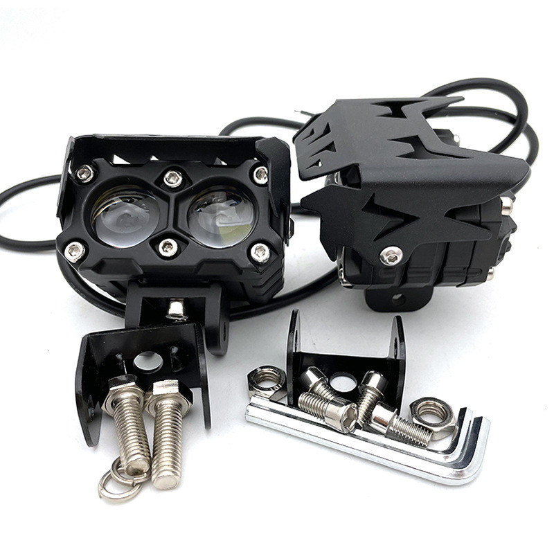 6000K White 3500K YellowDual-Beam LED Aux Fog/Driving Light fit Honda Motorcycle