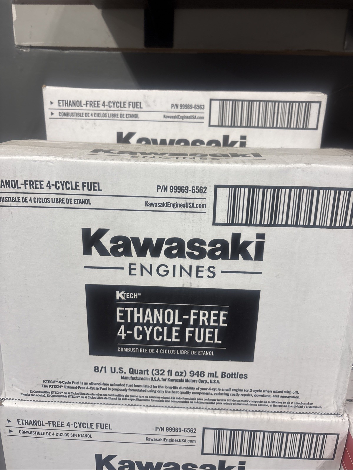 Kawasaki ethanol free 4 cycle fuel 8/1 quart cans