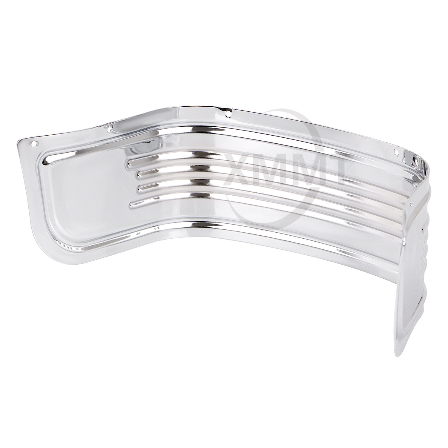 Chrome STEEL FRONT FENDER RIBBED SKIRT Fit For Harley Touring softail 1980-2013
