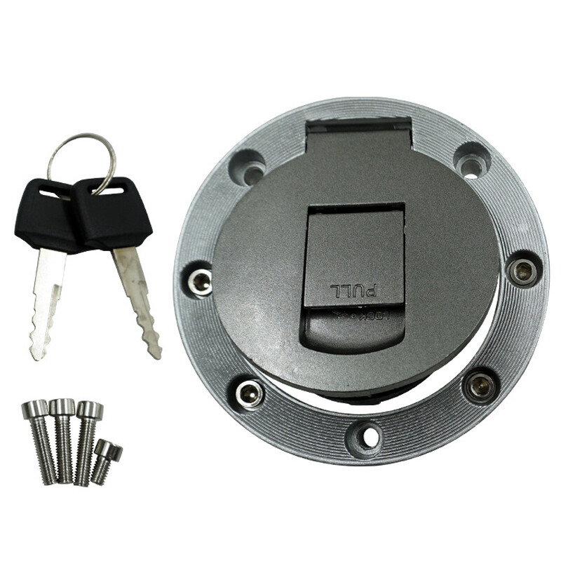US Refitted Motorcycle Modified Gas Cap Fuel Tank Cover Lock with 2 Keys Alloy