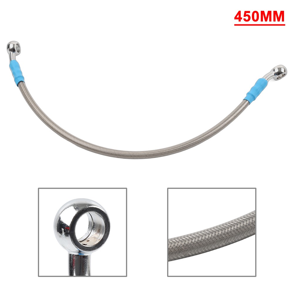 45cm DOT Motorcycle Motorbike Braided Steel Brake Clutch Oil Hose Line Pipe