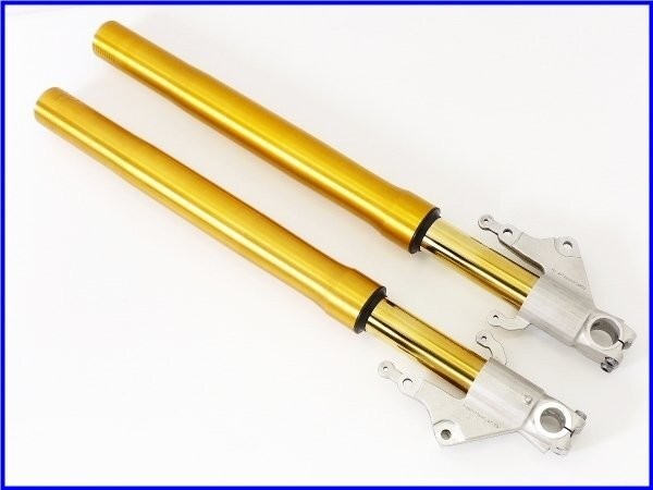 DUCATI 2003 999S Genuine lug mount Ohlins inverted front fork set 749R