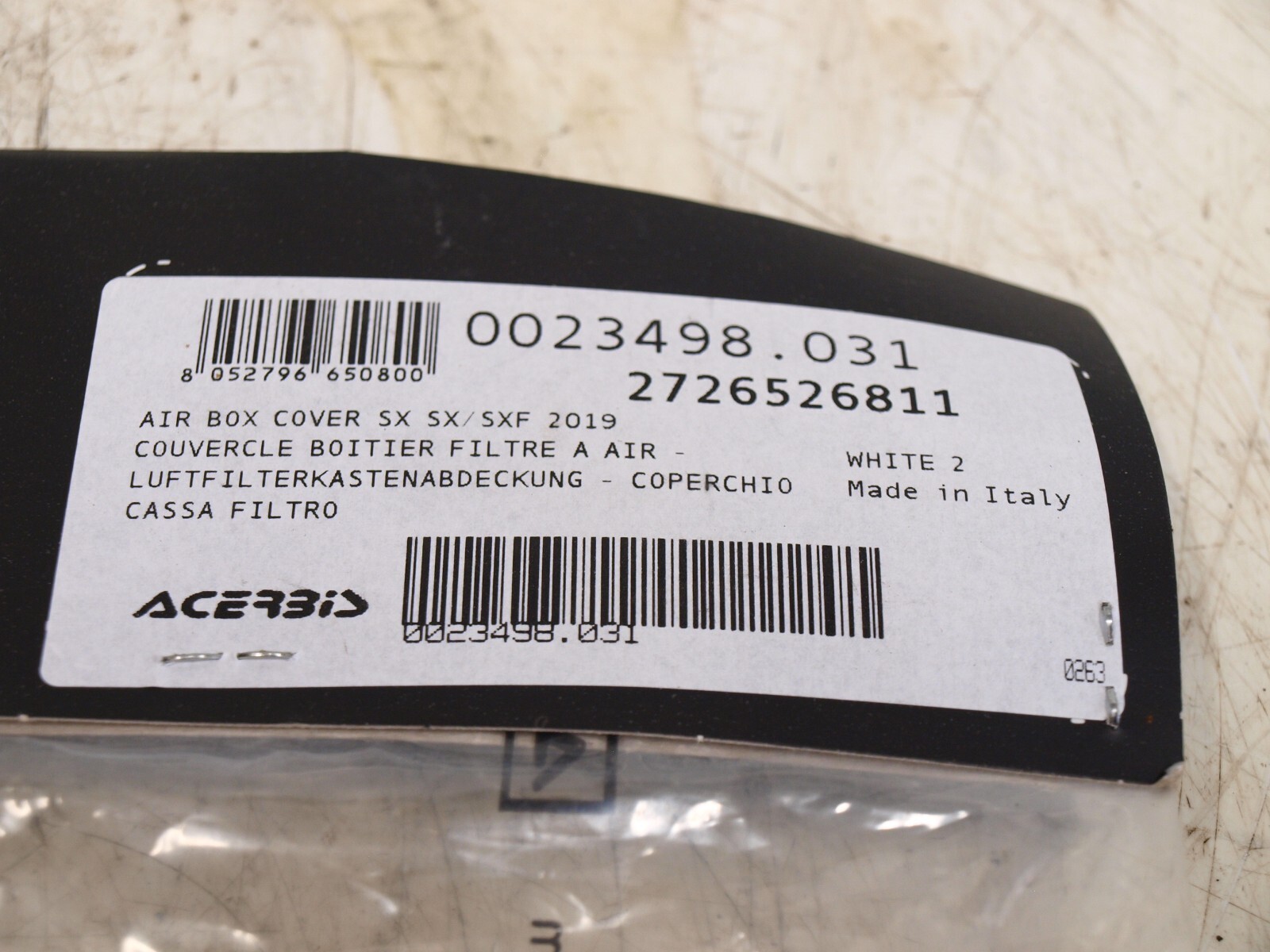 Acerbis KTM Left Side Airbox Cover 20 White #2726526811 #6727