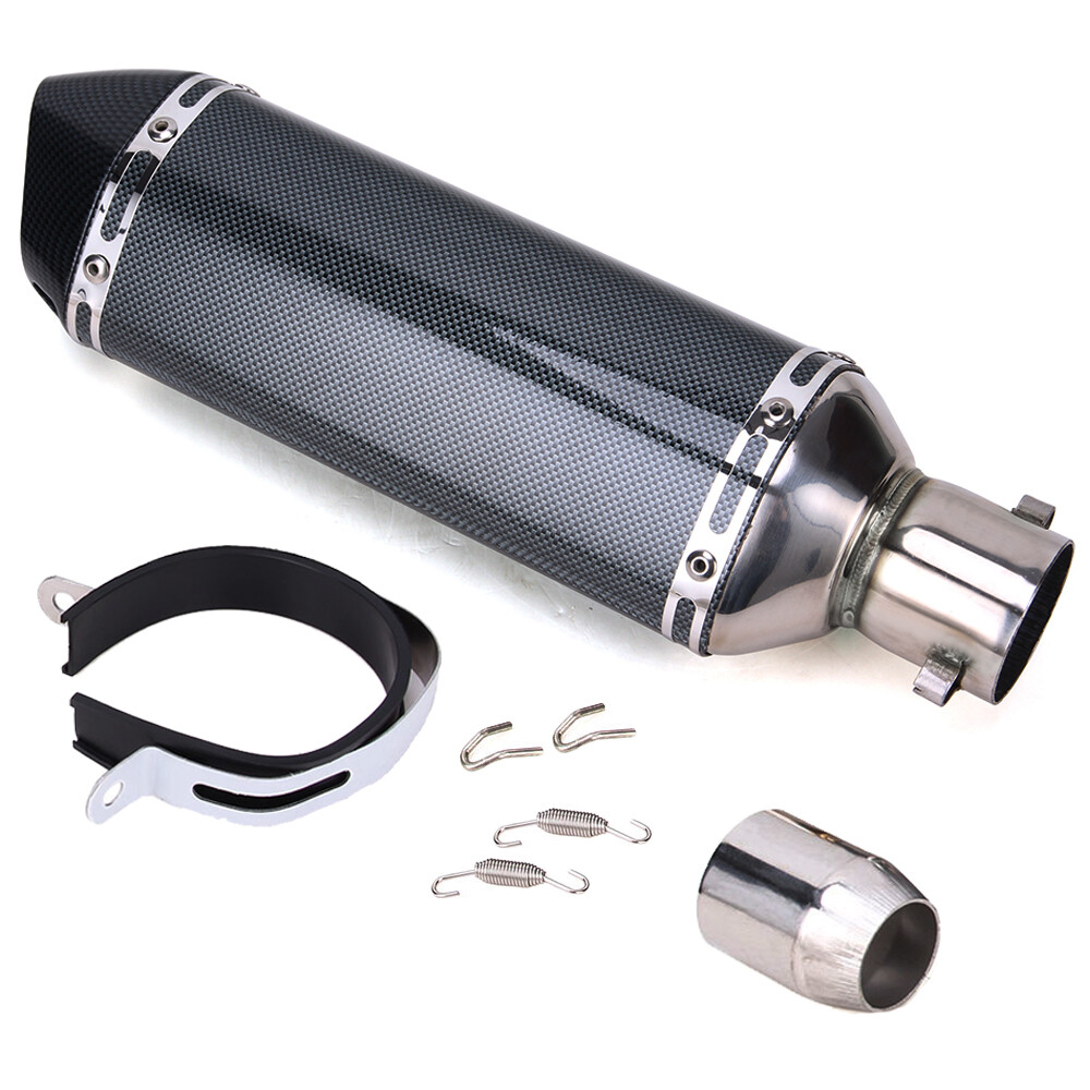 Universal Motorcycle Exhaust Muffler Tail Pipe w/ DB Killer Slip On 38-51mm