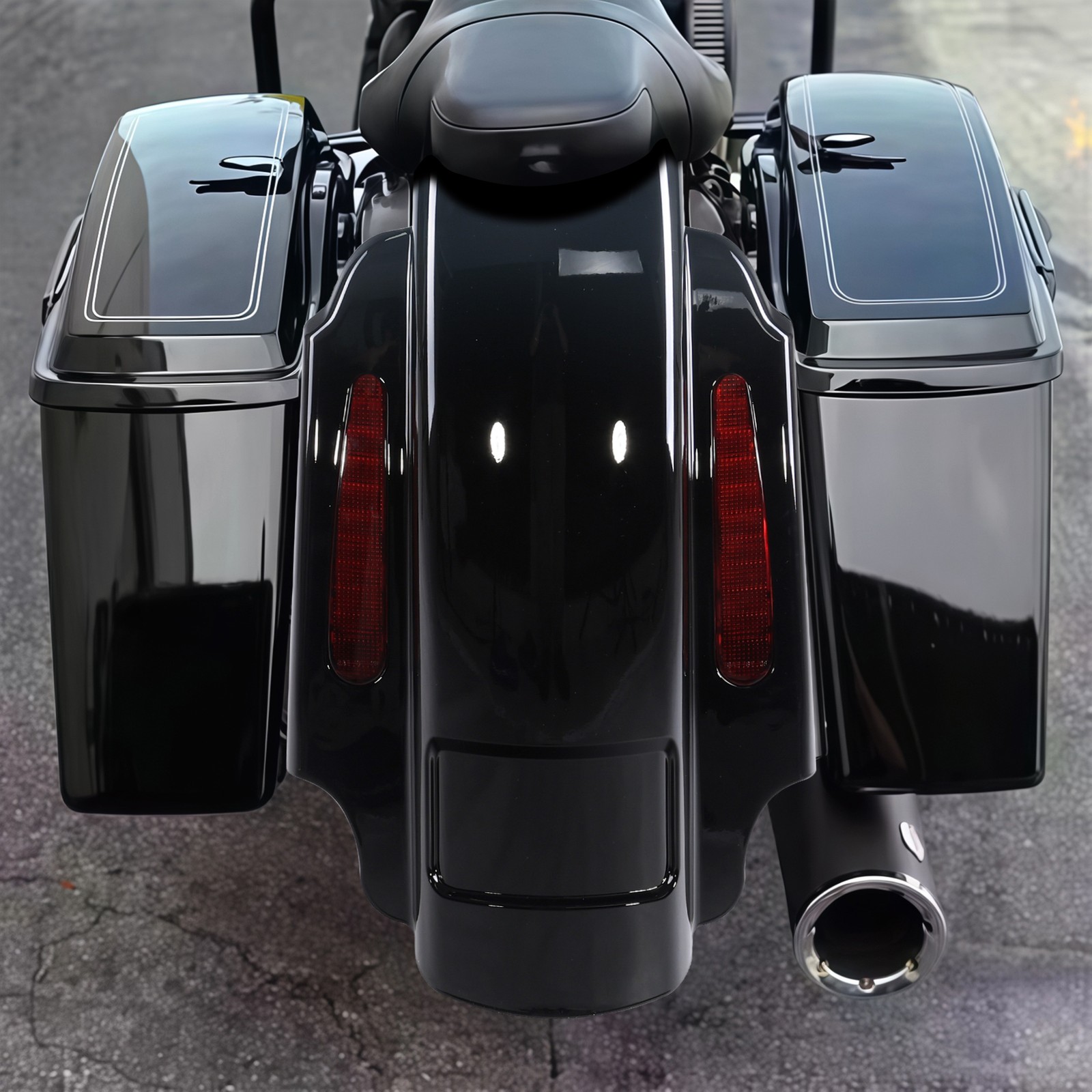 Rear Fender LED Light System Fit For Harley Touring Street Road Glide 1993-2008