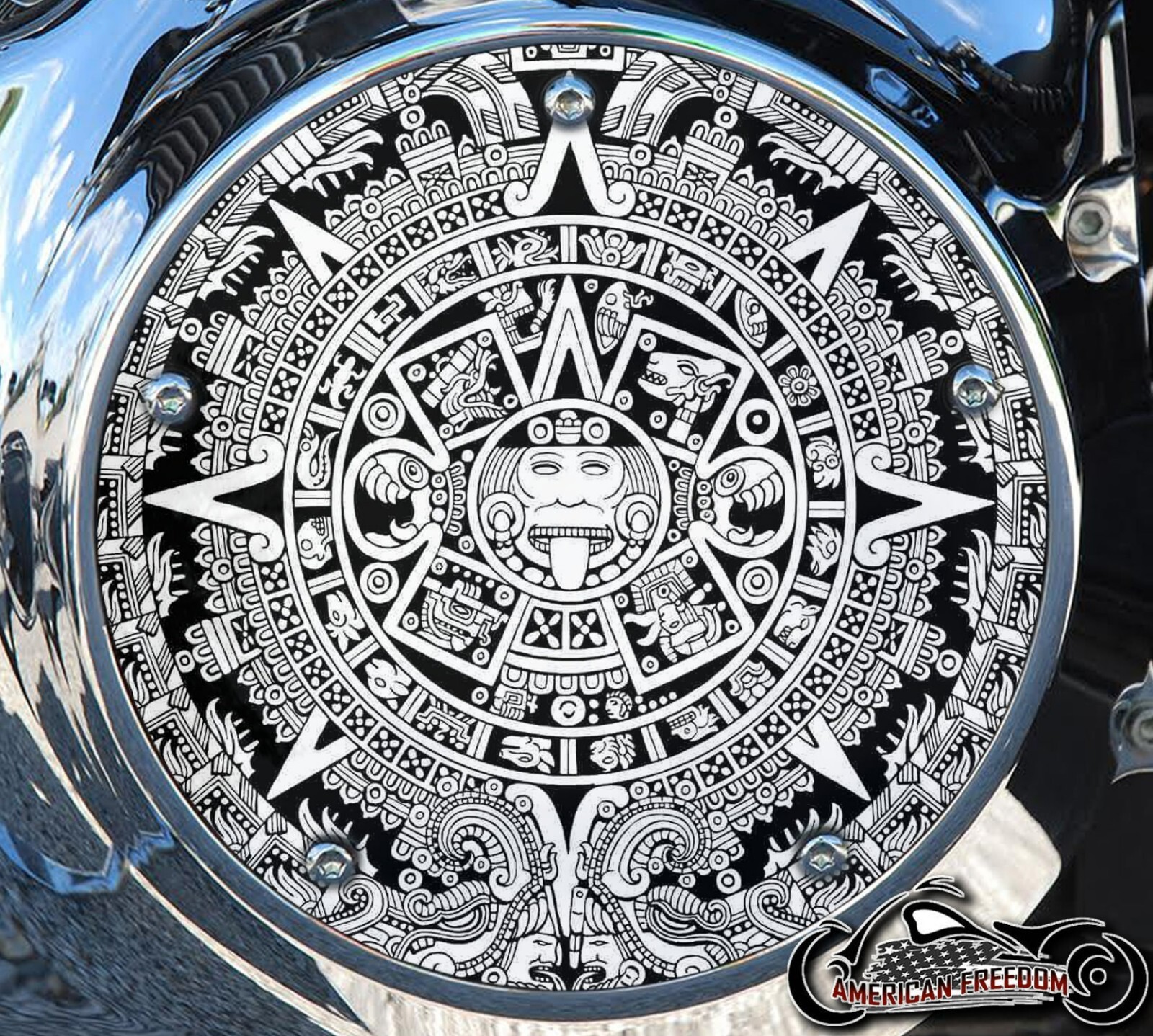 Harley Davidson 5 Hole Narrow Profile Derby Cover 2016+ Touring Aztec Calendar