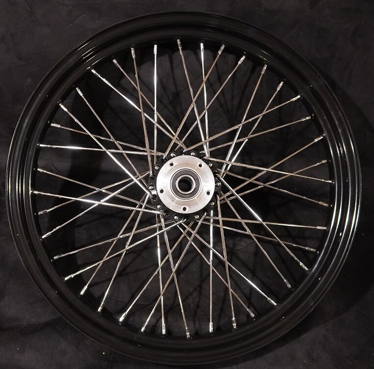 Black 23″ 40 Spoke Front Wheel Rim For 08+ Harley Touring FLHR FLHT FLTR 51682