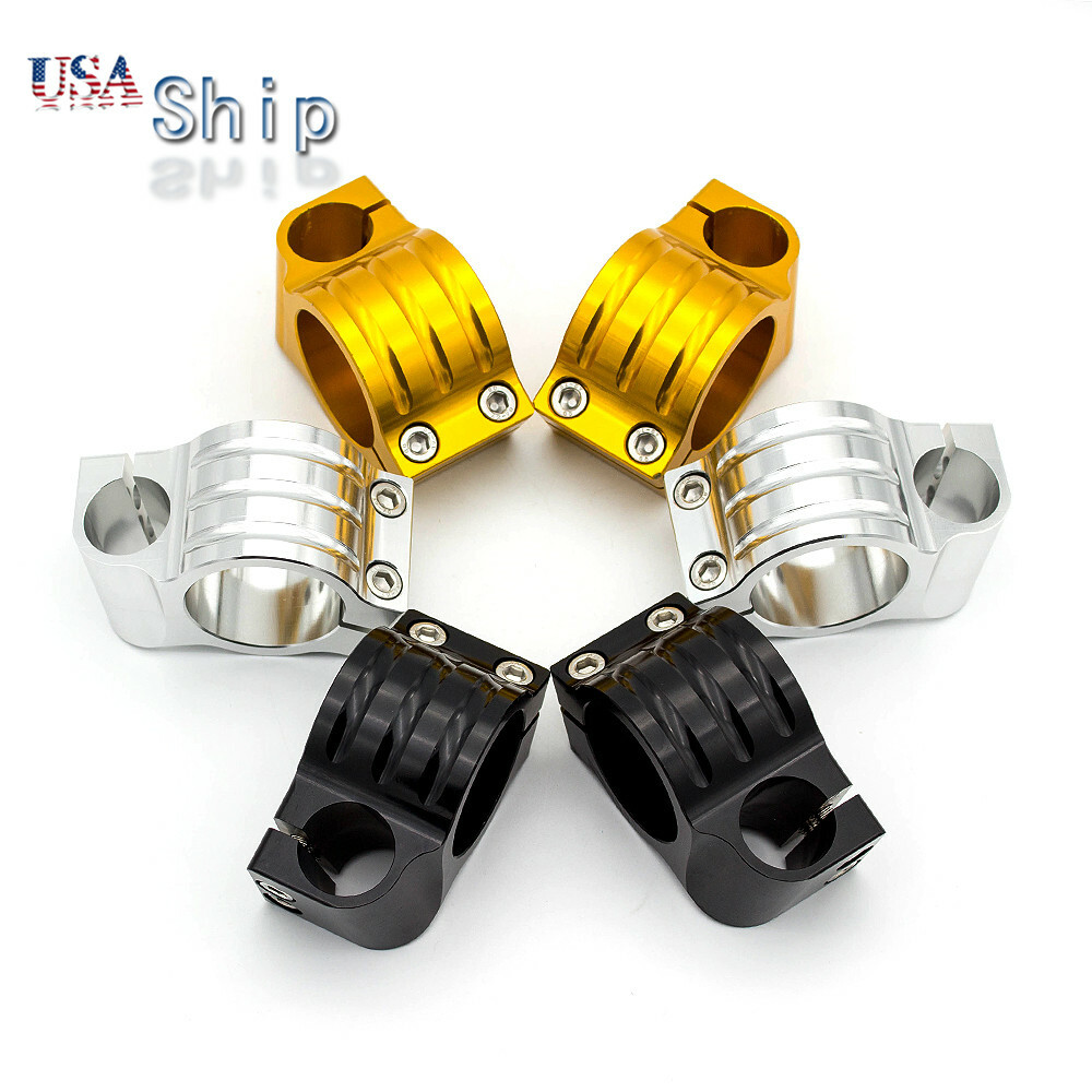CNC Black 51mm Regular Fork Tube Clip Ons Handlebars Mounts Handle Bar Clamp