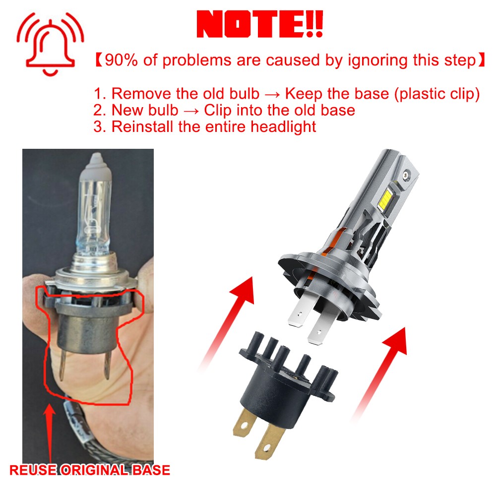 For Suzuki Vstrom DL1000 DL650 4pcs H7+H11 Combo LED Headlight Bulbs 6000K White