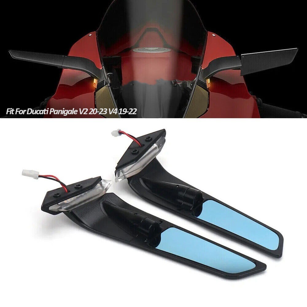 Stealth Mirrors w/ LED Turn Signal For Ducati Panigale V2 Panigale V4 2020-2024