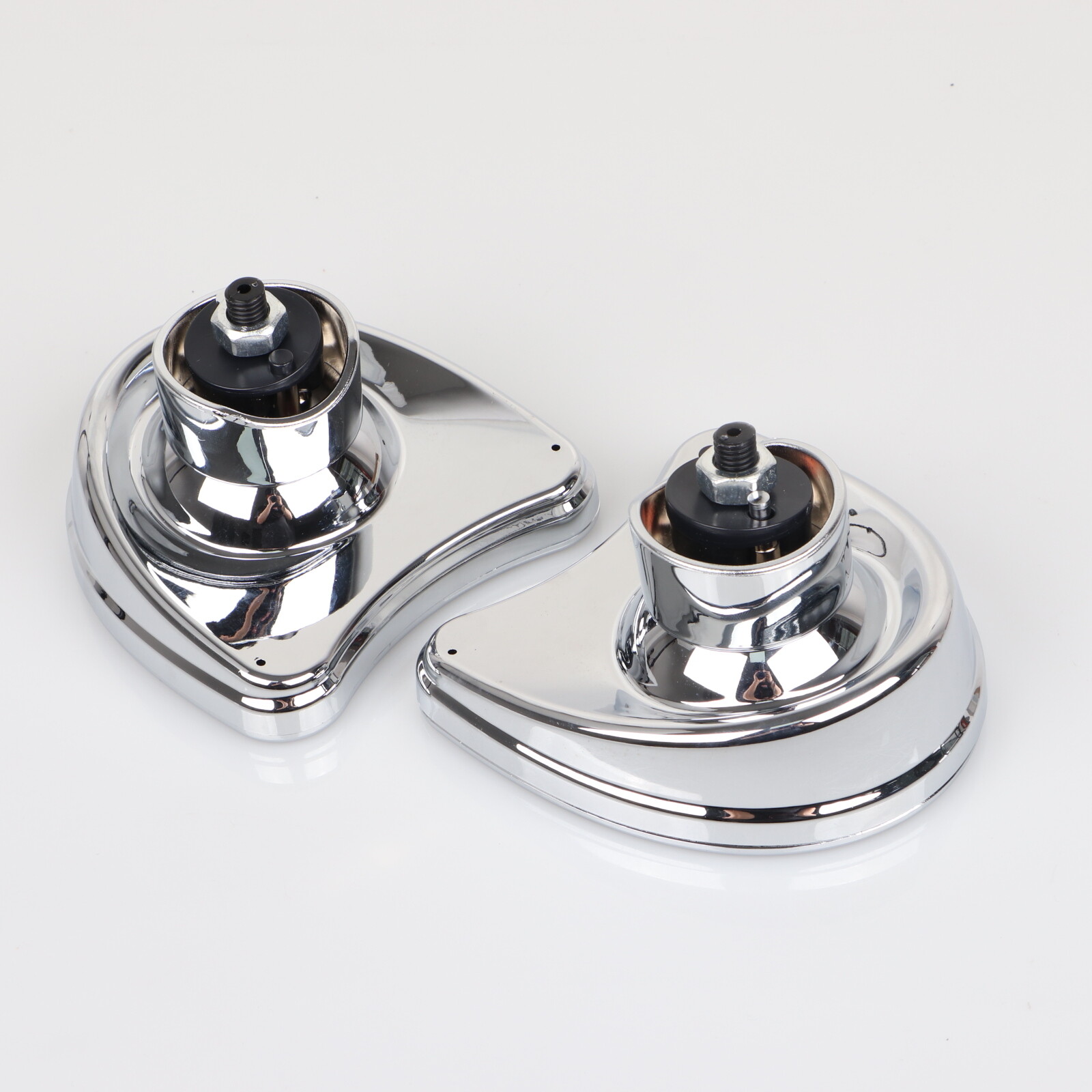 Chrome Fairing Mount Mirrors W/ Blind Spot Mirror For Harley Street Glide 96-13