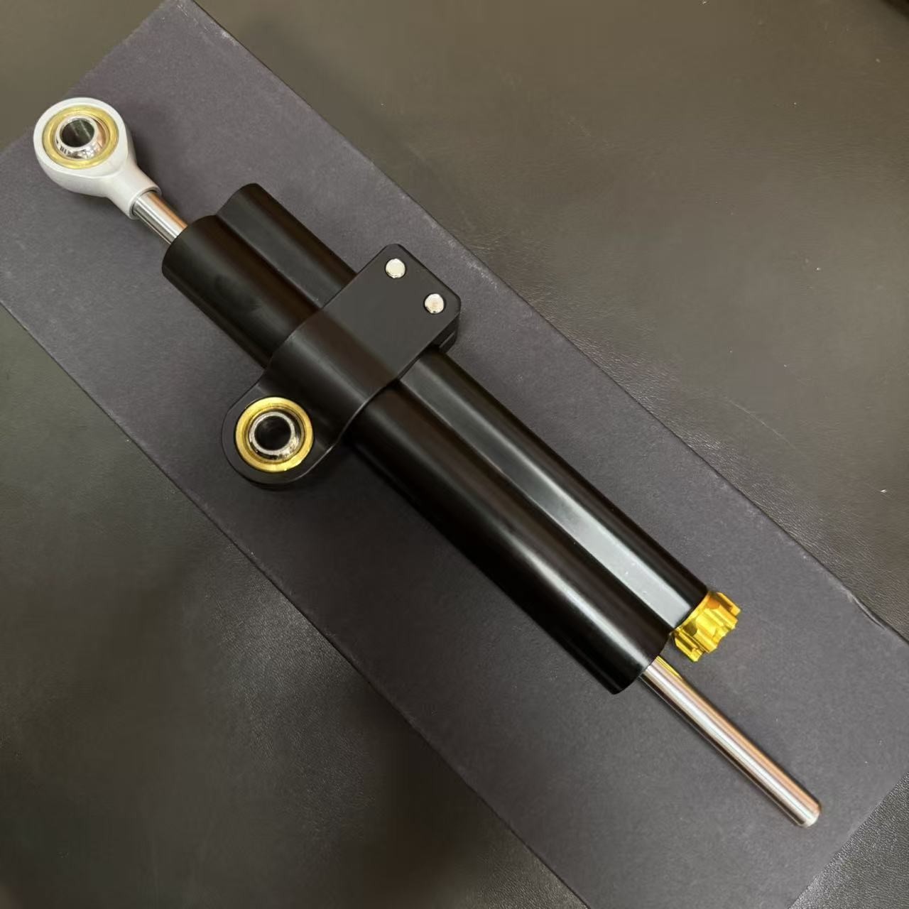 Ohlins Adjustable Steering Damper Stabilizer Universal Motorcycle Black 2-Tube