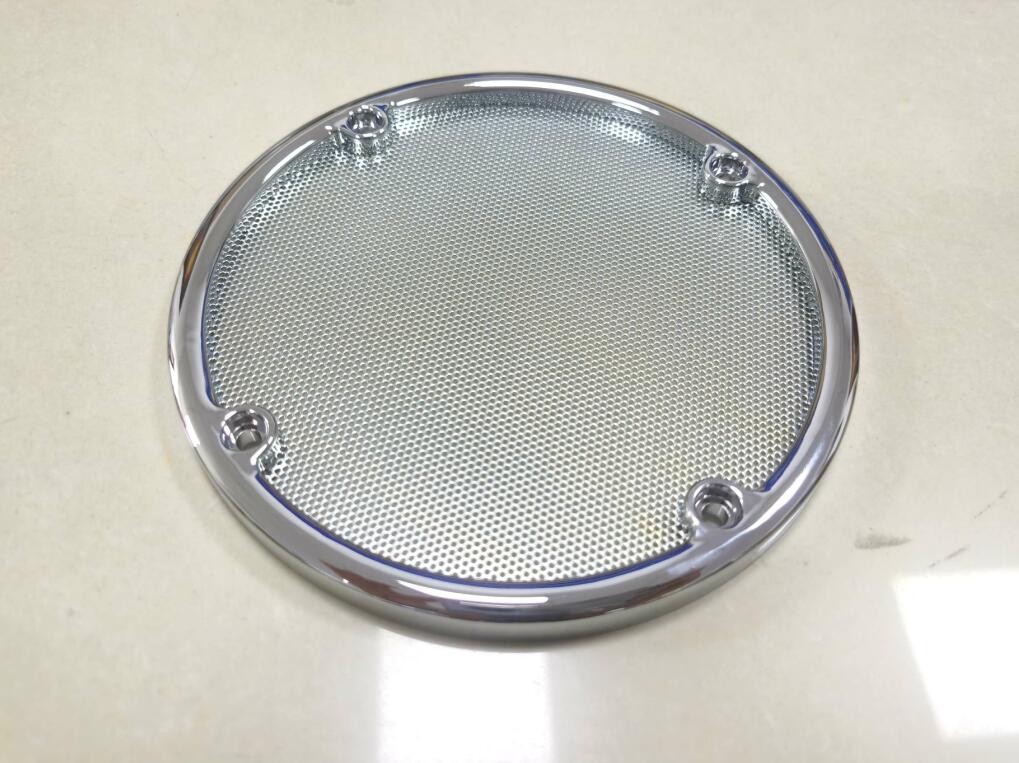 Metal Chrome Rear Speaker Trim Grills Mesh Covers For Harley Electra Tri Glide