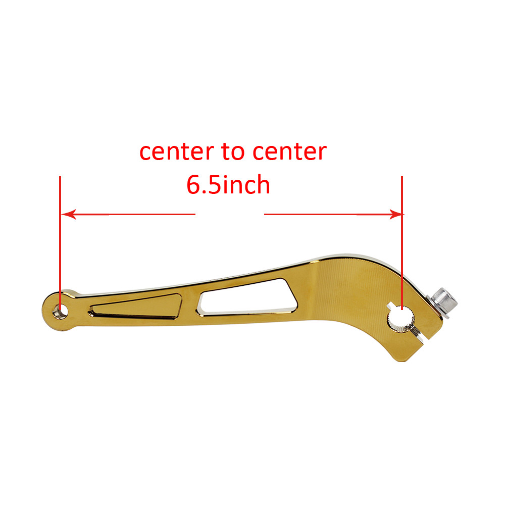Front Left Gold Slim Shift Shifter Lever for Harley Dyna FXDB FXDWG FXDF FXD FLD