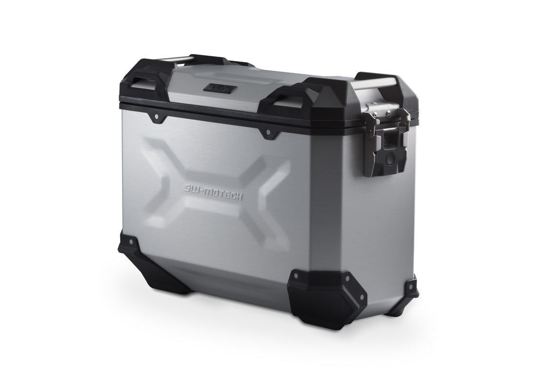 SW-Motech TRAX ADV Right Side Motorcycle Case Aluminum 37 Litre Silver Luggage