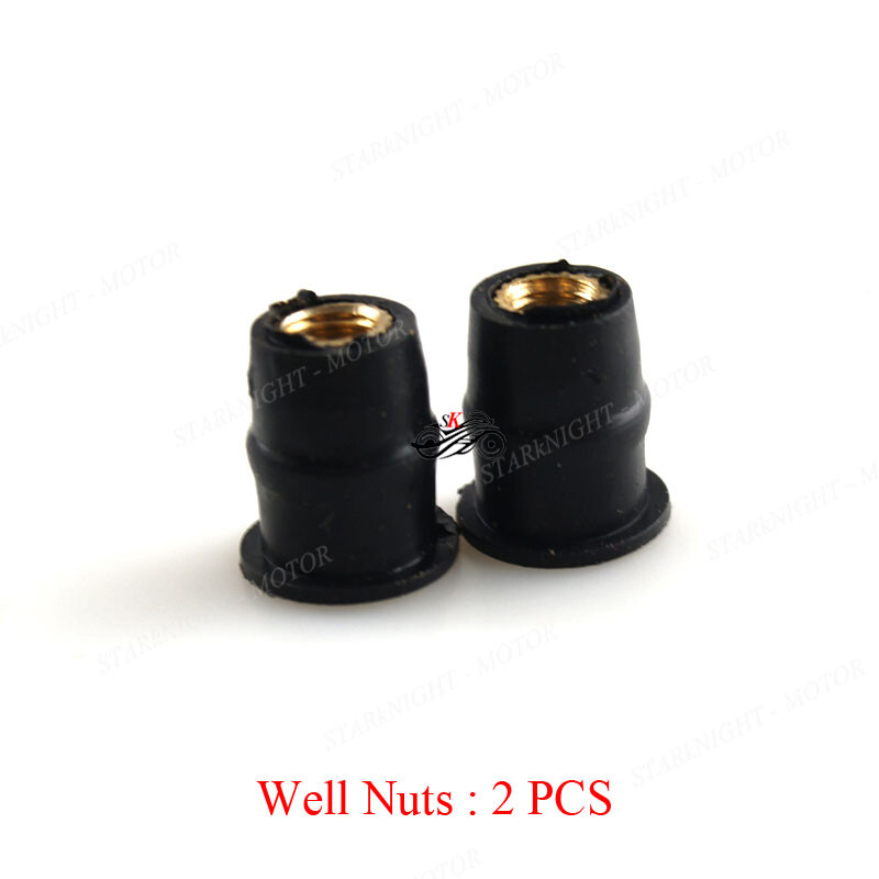 Motorcycle M5 5mm Universal Metric Rubber Well Nuts for Windscreen Fairing Cowl
