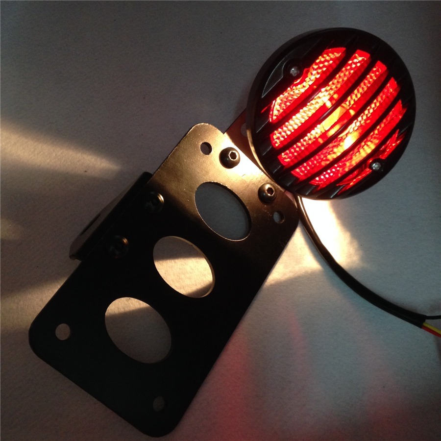 Pre-drilled License Side Tag Holder Bracket Tail Light For Harley Metric chopper