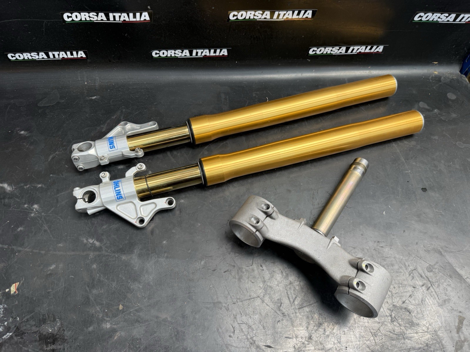 FG8851 OEM Ducati 996 SPS FR2 998R Ohlins Front Forks 748 916 998 – 10mm Offset