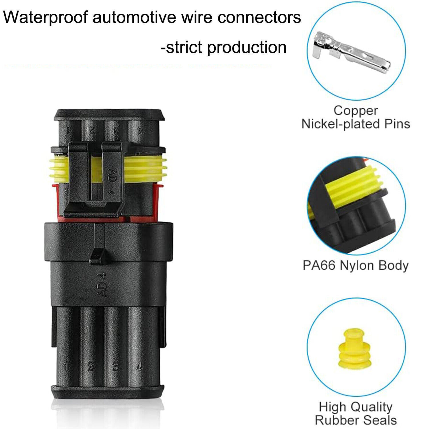 Waterproof Automotive Electrical Wire Connectors Plug Terminals 1-6Pin 708PCS