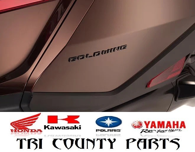 18-25 Honda GL1800 GoldWing 1800 Black Chrome Saddlebag Emblem Set 08F70-MKC-AK0