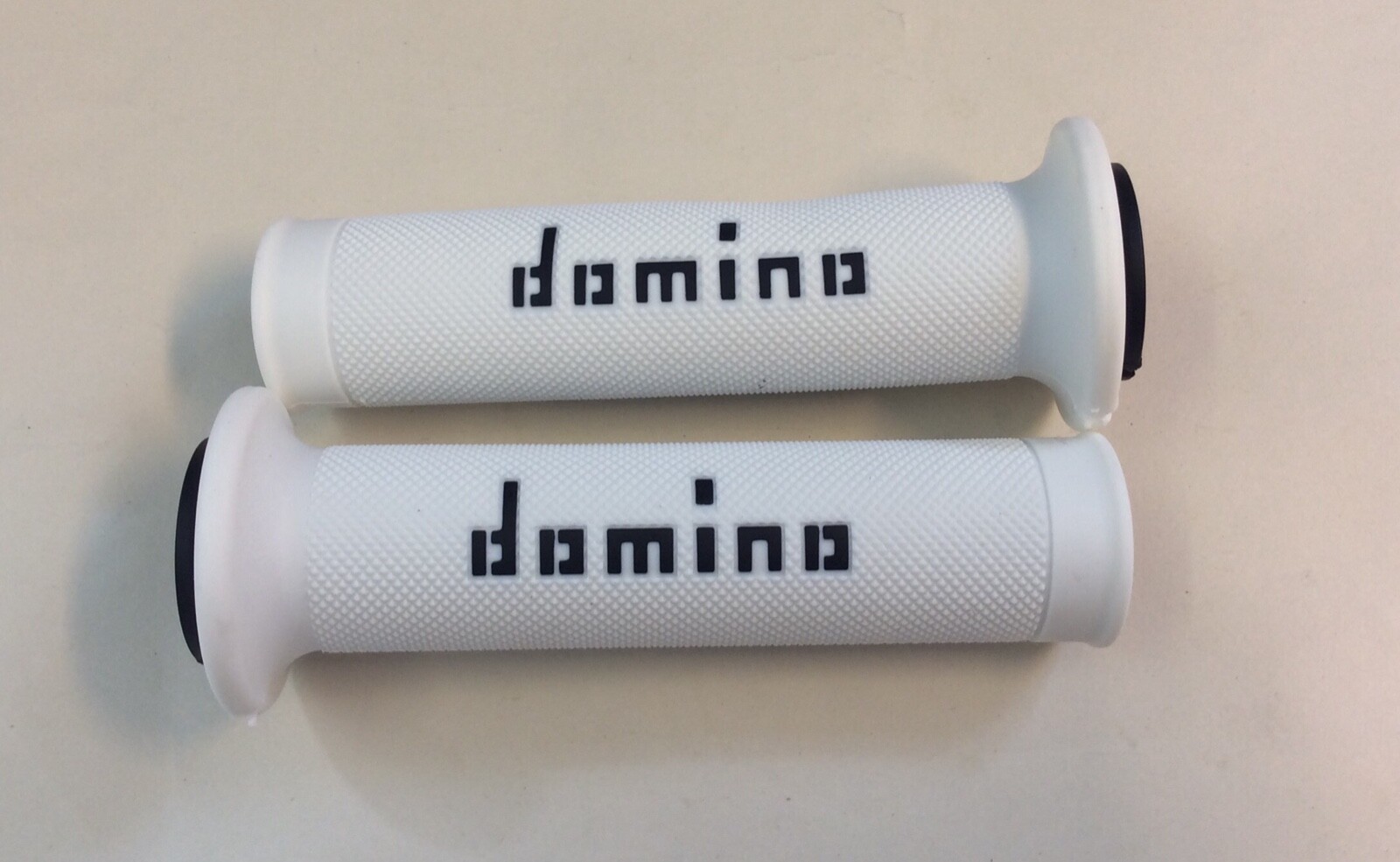 A010 Domino White Black XM2 Motorcycle Race Grips Track Bike Streetfighter